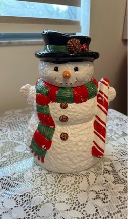 Ceramic Snowman Cookie Jar