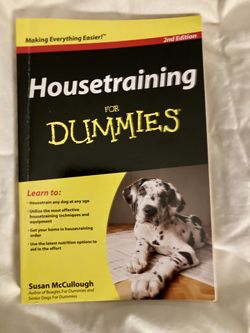 Housetraining For Dummies Dog Training Book