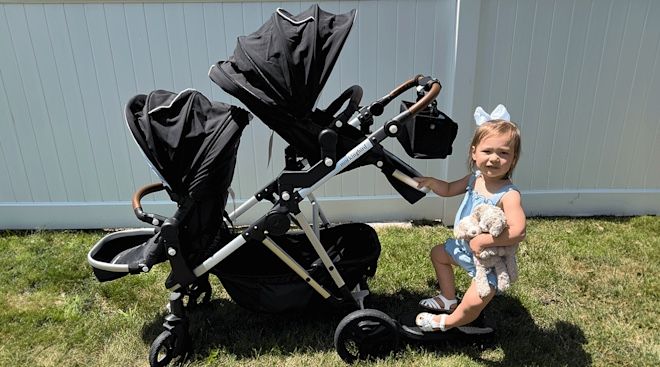 Mockingbird Double Stroller With Roller board 