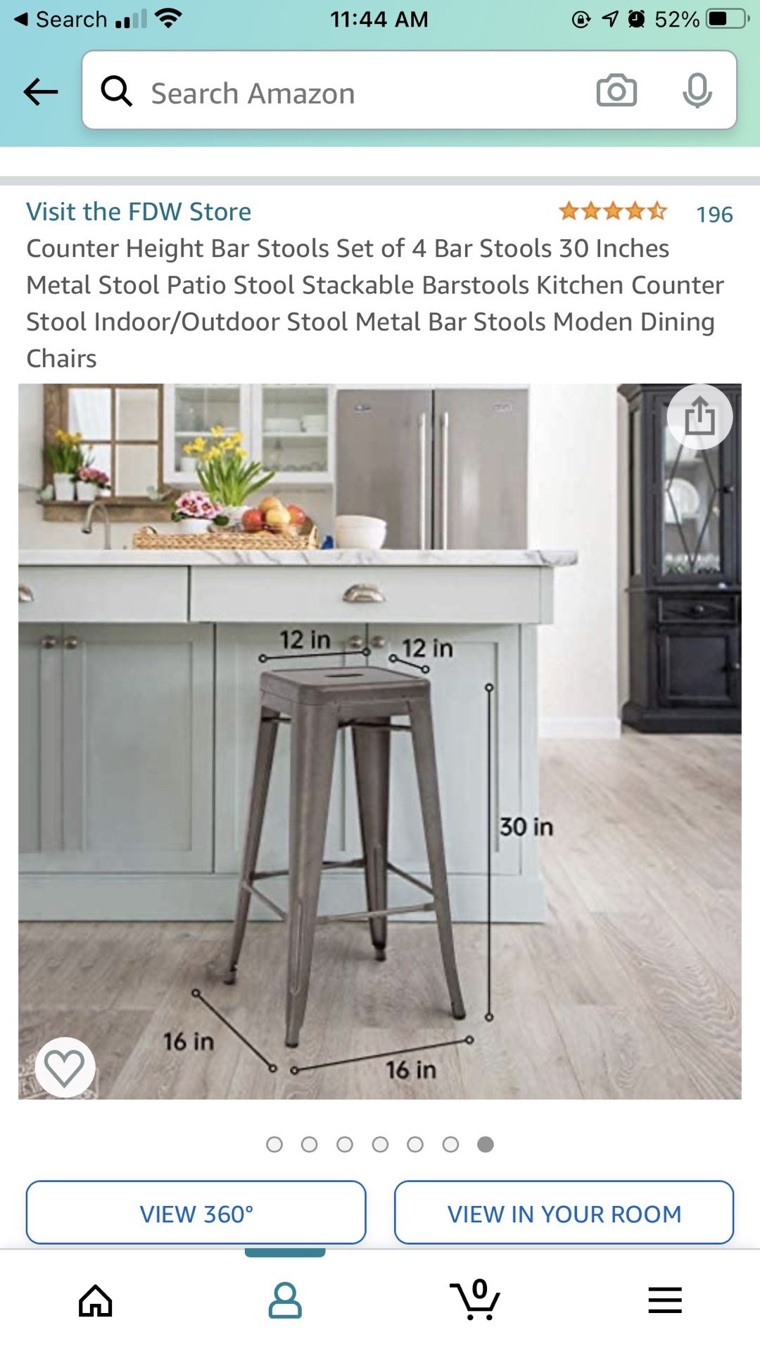 4 Metal Barstools