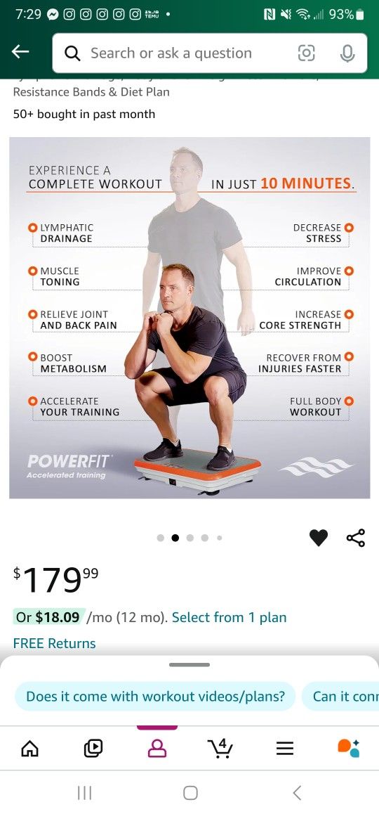 Vibration Plate Exercise Machine, Powerfit Elite Vibration