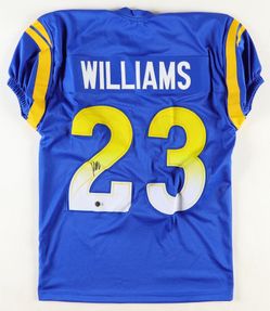 Kyren Williams Signed And Authenticated Jersey.