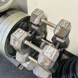 30lbs Hex Dumbbells - Workout - Gym Equipment