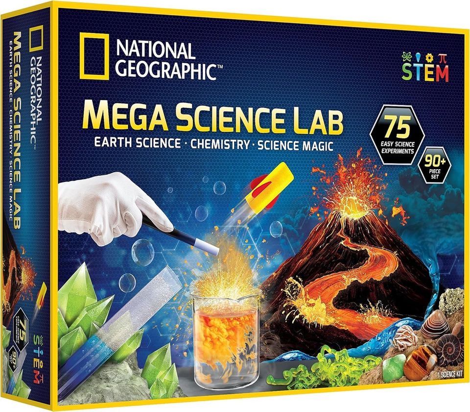 NATIONAL GEOGRAPHIC Mega Science Lab - Science Kit for Kids with 75 Easy Experiments