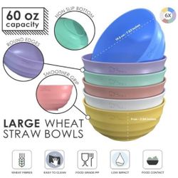 6pk. Wheat Straw Bowls