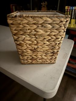 Wicker Trash Can