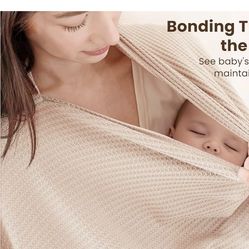 Privacidad Suave y Transpirable, Chal de Alimentación Multiusos, Cobertor de Lactancia Cómodo y Portátil para Mujeres (Beige) Opci