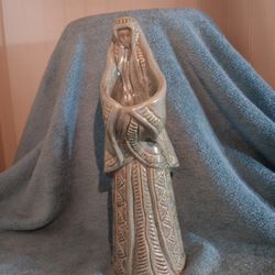 Vintage Signed Angel Statue 11.5" Tall No Chips Or Cracks 