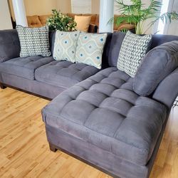 Gray Micro Fiber Sectional Couch Sofa - FREE DELIVERY - $499 🛋 🚚