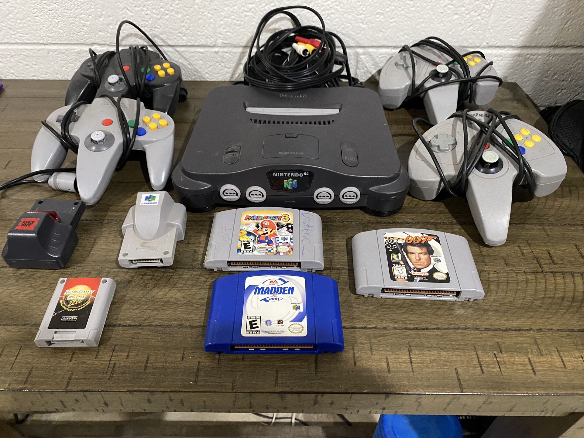 Nintendo 64 bundle - 3 games, 4 Controllers & Rumble Packs for Sale in ...