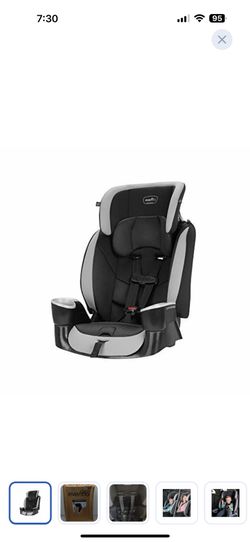 New!Evenflo maestro sport harness high back booster car seat granite grey 22-110lbs