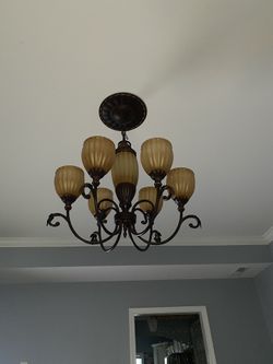 chandelier light with the bulb lights