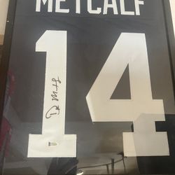DK Metcalf Signed Jersey Framed