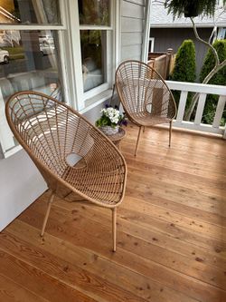 Outdoor Wicker Chairs and Table