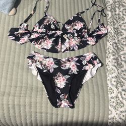 Floral Two Piece Bathing Suit