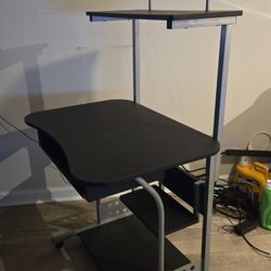 Mobile Computer Office Desk, Black
