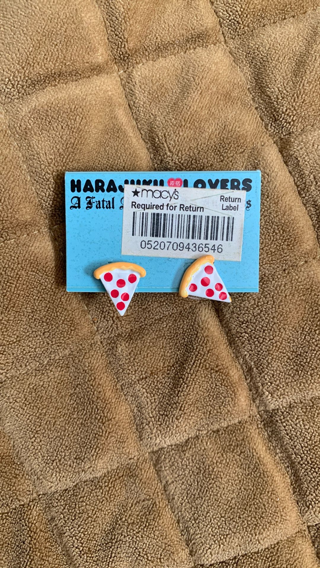 Harajuku Lovers Pizza Earrings