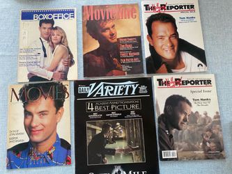 Tom Hanks Movie Magazines Lot 1988,89,90,95,99 & 2000