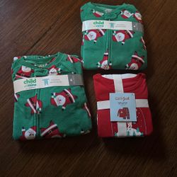  $5 Each 2 Fleece Pijamas Sz 4T & 2pieces Pijama Set Red SZ5T