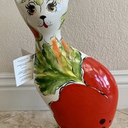Anatoly Turov’s Art Unique Ceramic Hand-Painting XL Cat "limited edition" artistic painting on each ceramic piece 