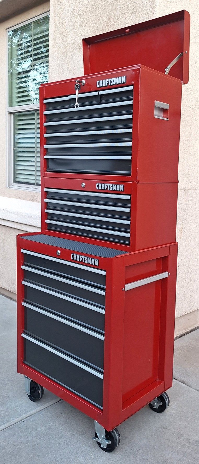 Nice Sears Craftsman 3 Tier 17 Drawers Premium Series  Rollaway tool Box