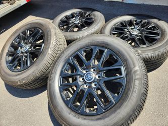 20" toyota tundra sequoia black factory wheels and tires