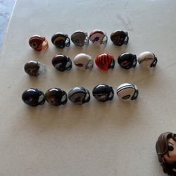Lot Of 16 Mini Football Helmets