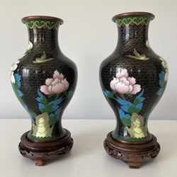 Vintage Cloisonné Vases 