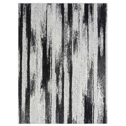 8/10 Black And White Rug 