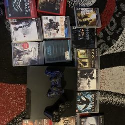 PlayStation 3 Bundle (320GB) + 2 Controllers + 14 Games!