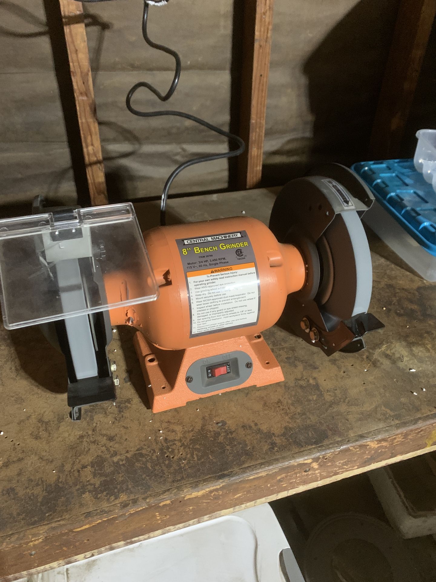 8” Central Machinery Bench Grinder Nearly New! for Sale in Upland, CA