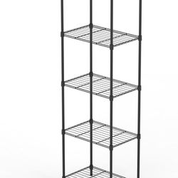 Black Metal Storage Shelves 5 Tier