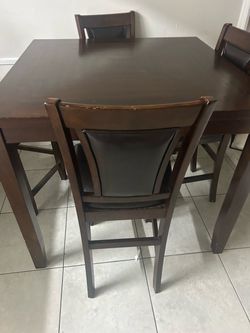 4 chairs and table