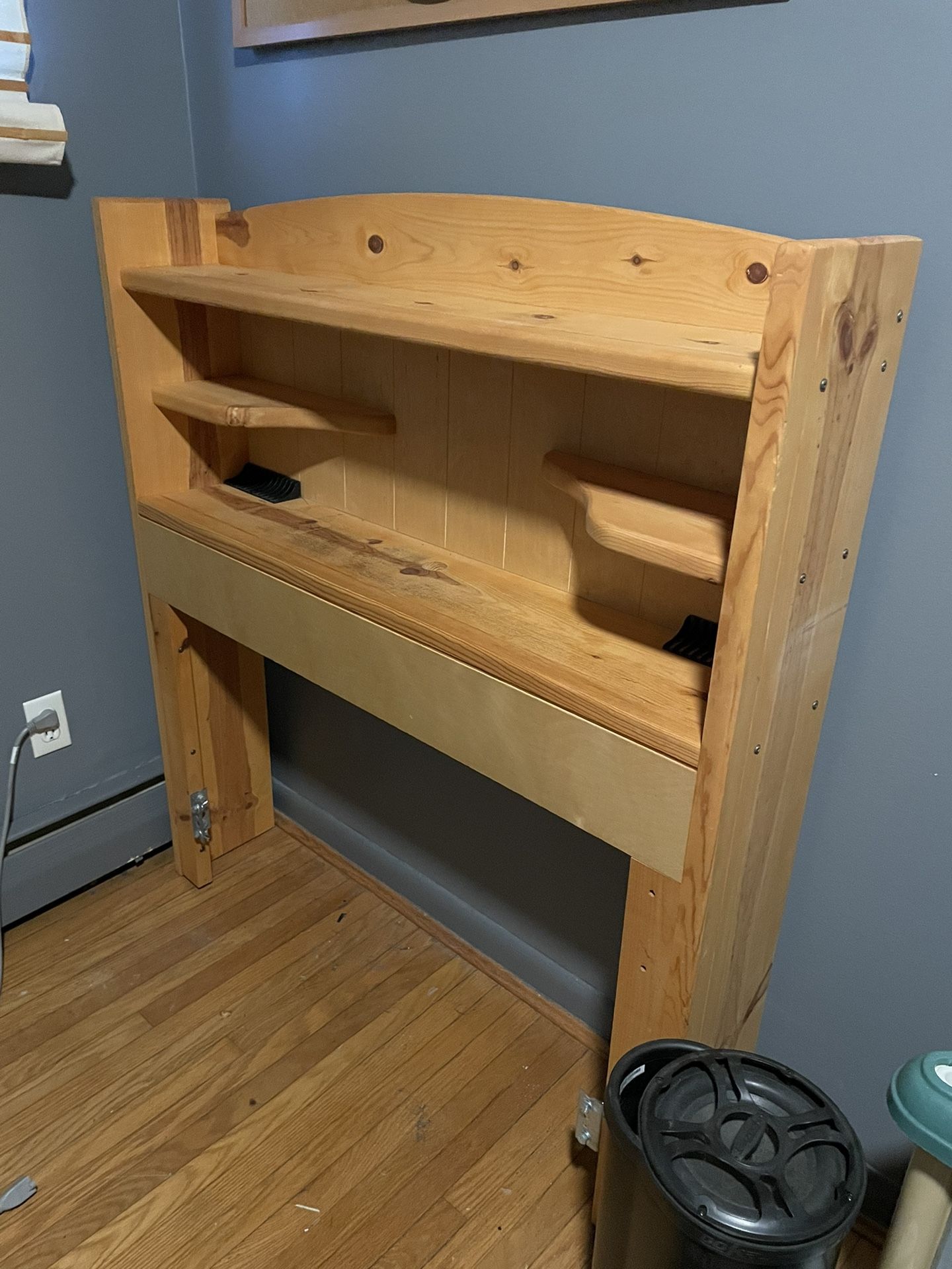 (2) Twin-Sized Pine Head Boards and Frames