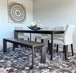 4 Chairs Bench Dining Table