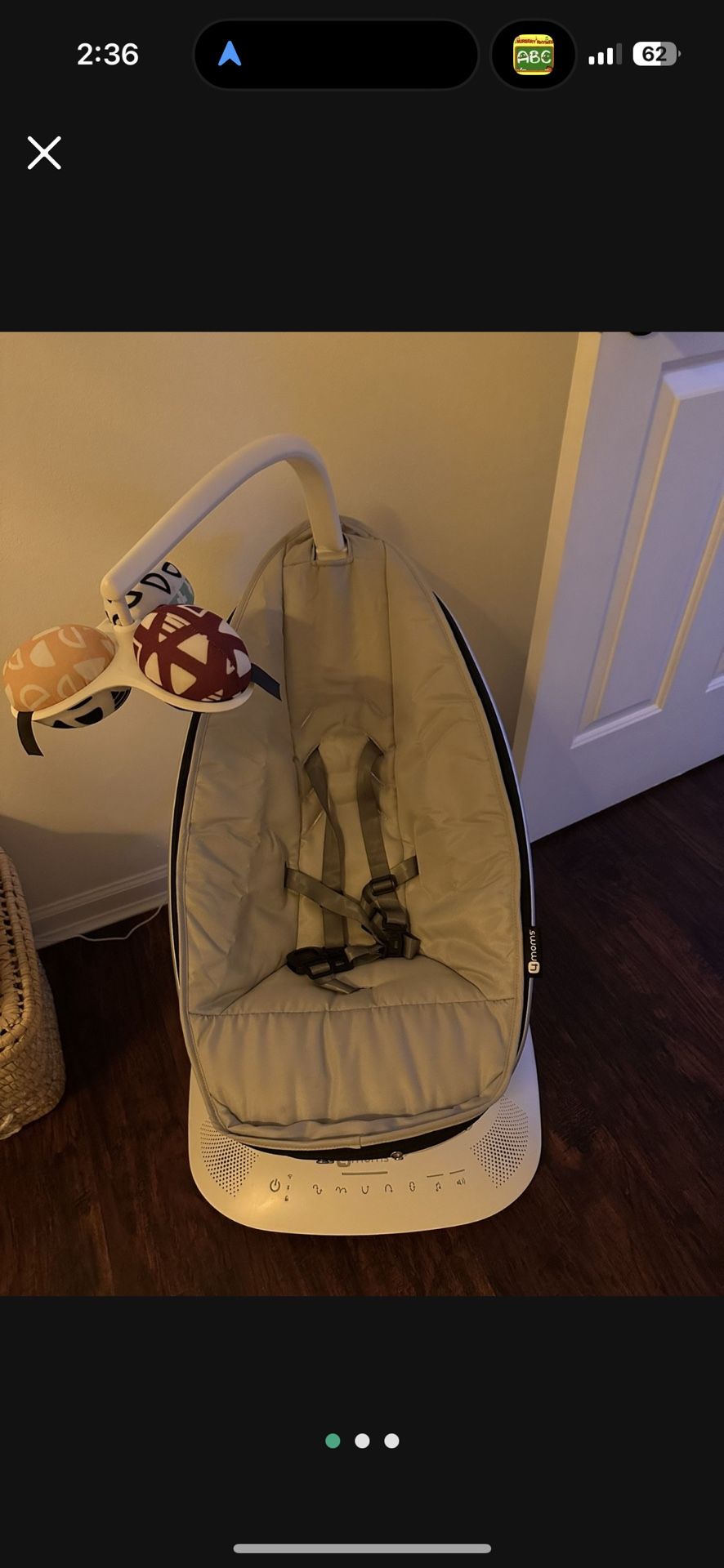 4moms MamaRoo Multi-Motion Baby Swing, Bluetooth Enabled with 5 Unique Motions, Grey