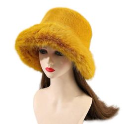 Faux Fur Bucket Hat 