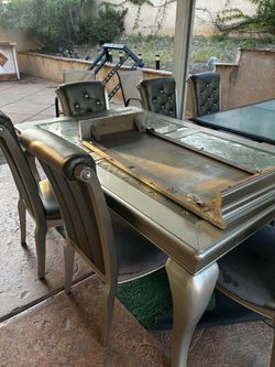Gray 6 chair table FREE!