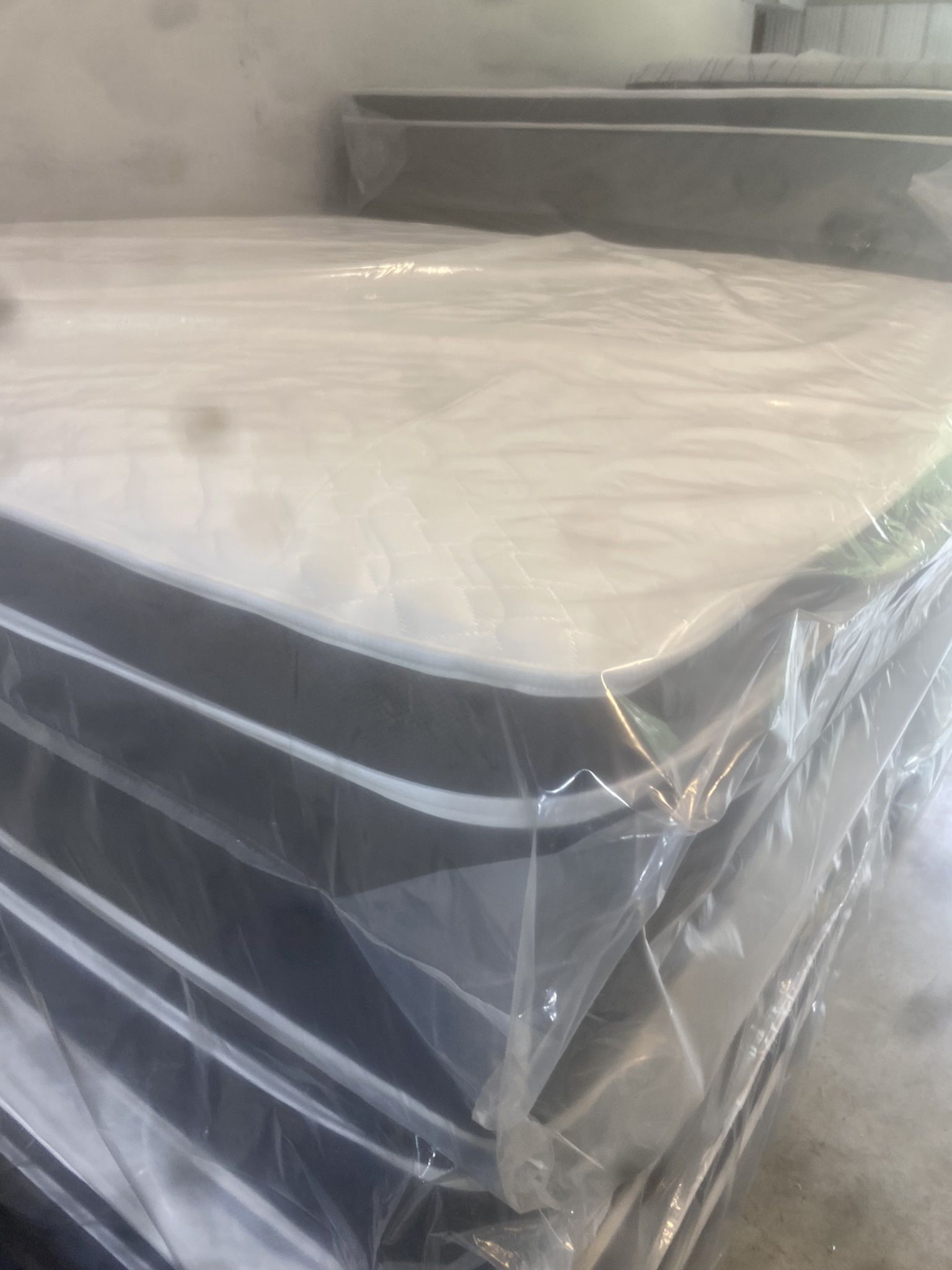 Queen Pillowtop Mattress And Box Spring New In Plastic Free Delivery In Atlanta
