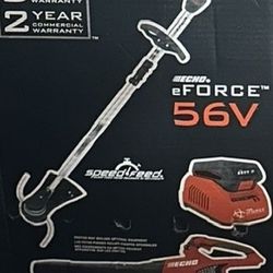 ECHO LAWN MOWER COMBO SET OF3  FOR THE PRICE OF ONE  FORCE 56V  LAWN MOWER STRING TRIMMER  BLOWER  BATTERY AND CHARGER 