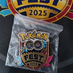 Pokemon Go Fest 2025 Limited Edition Pin And Post Card 