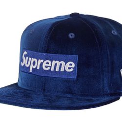 Supreme Box Logo New Era Cap Size 7 5/8 Blue