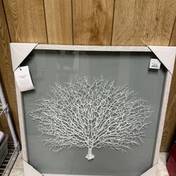 Coastal Coral Shadow Box Wall Art