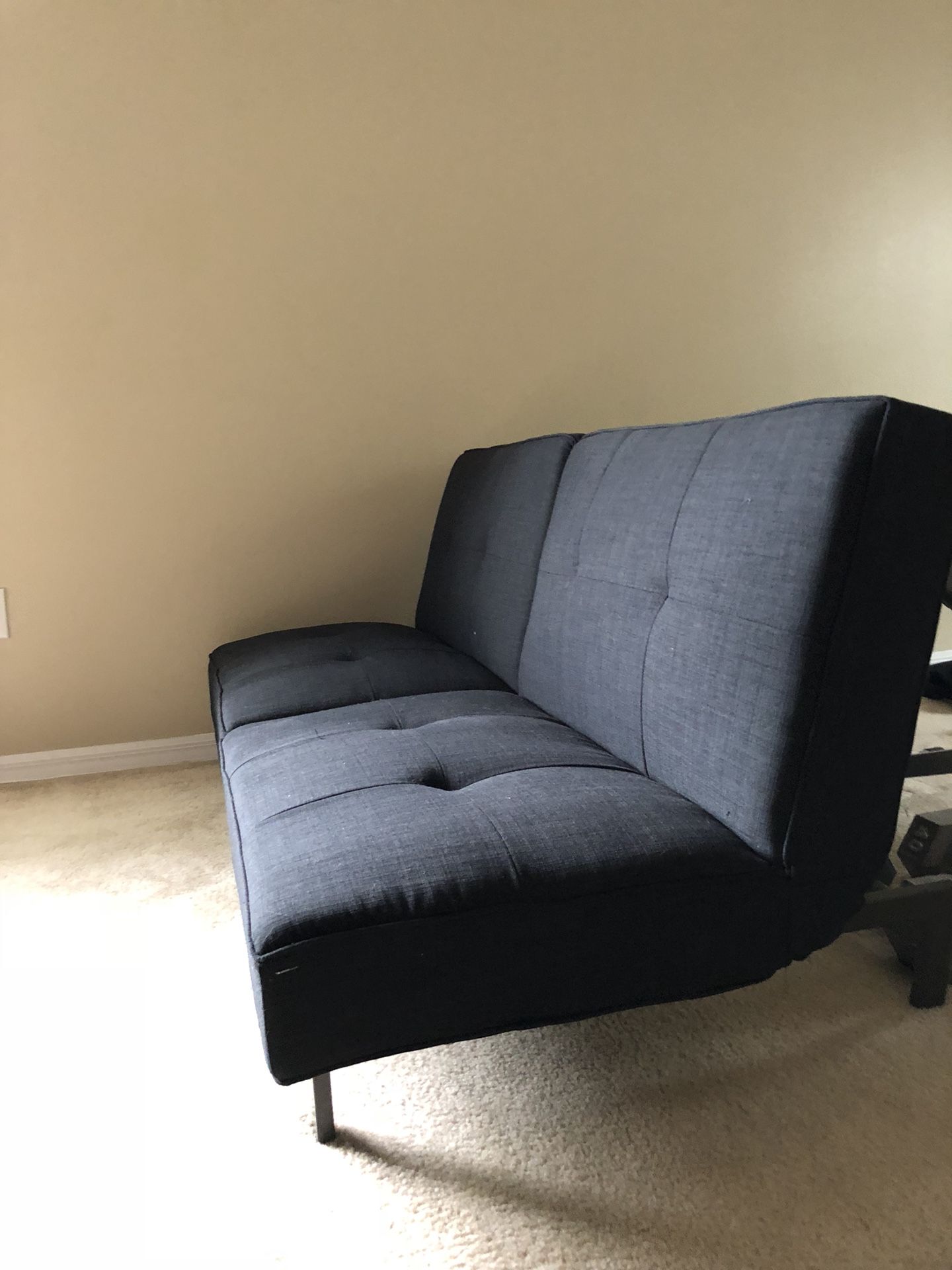 Mainstays Arlo Tufted Upholstered Futon Couch