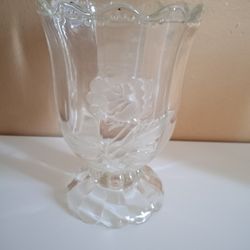 glass rose flower vase