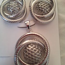 Silver Necklace Set 