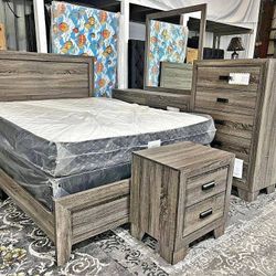 ▪️ New🌷🌷 Delivery & Finance Available 🌷🌷Millie 5 Piece Queen Panel Bedroom Set 