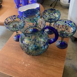 Margarita Pitcher With 4 Glasses