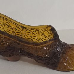 Fenton Glass Amber Slipper
