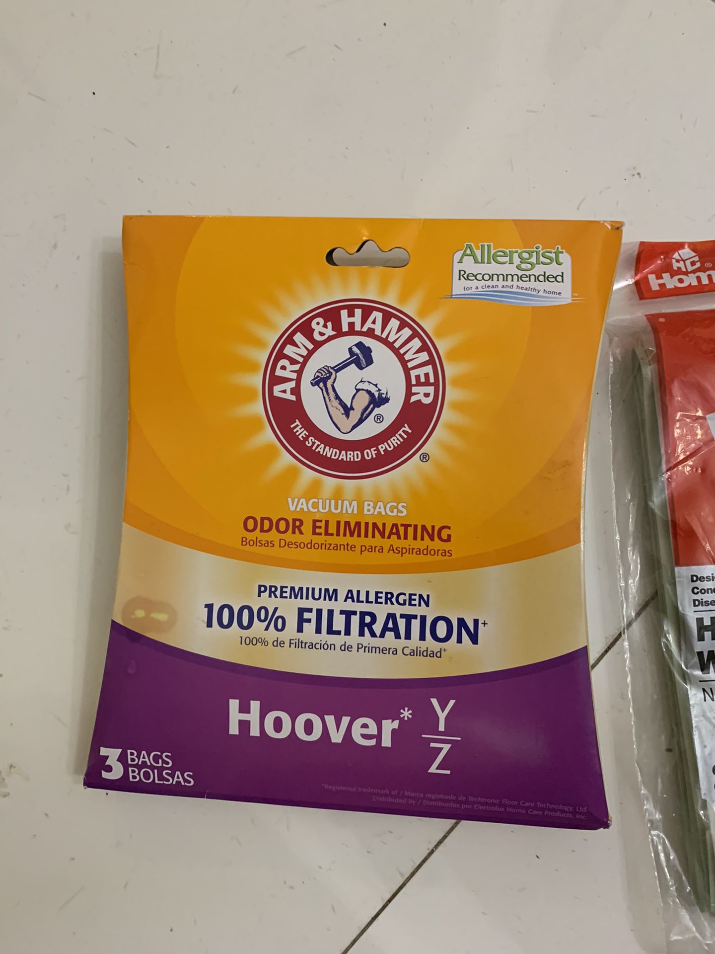 Hoover vacuum cleaner bags and replacement band